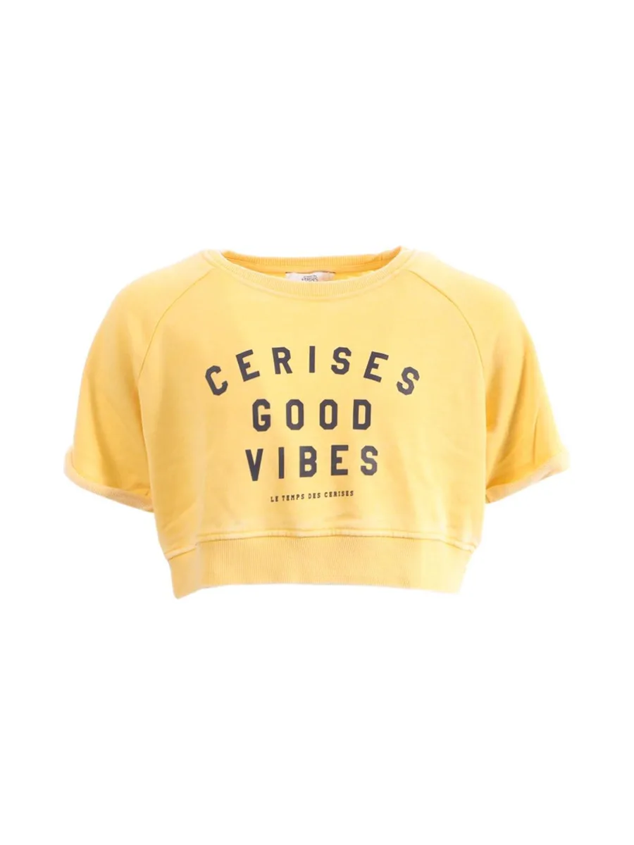 Sweat Court Jaune Fille Le Temps Des Cerises Damina 2