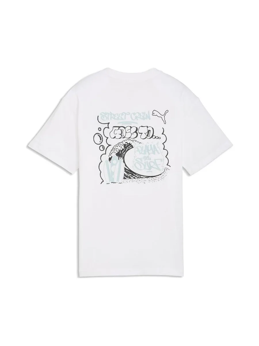 T-Shirt Blanc Garçon Puma Relaxed 3