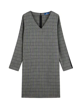 Robe grise à carreaux Femme TBS Jikel 1