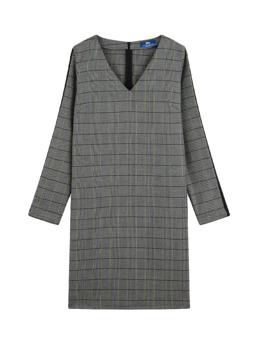 Robe grise à carreaux Femme TBS Jikel 2