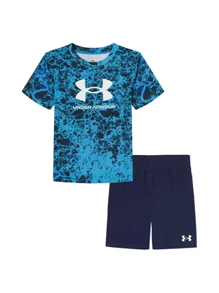 Ensemble Bleu/Noir Garçon Under Armour Tech Printed 1