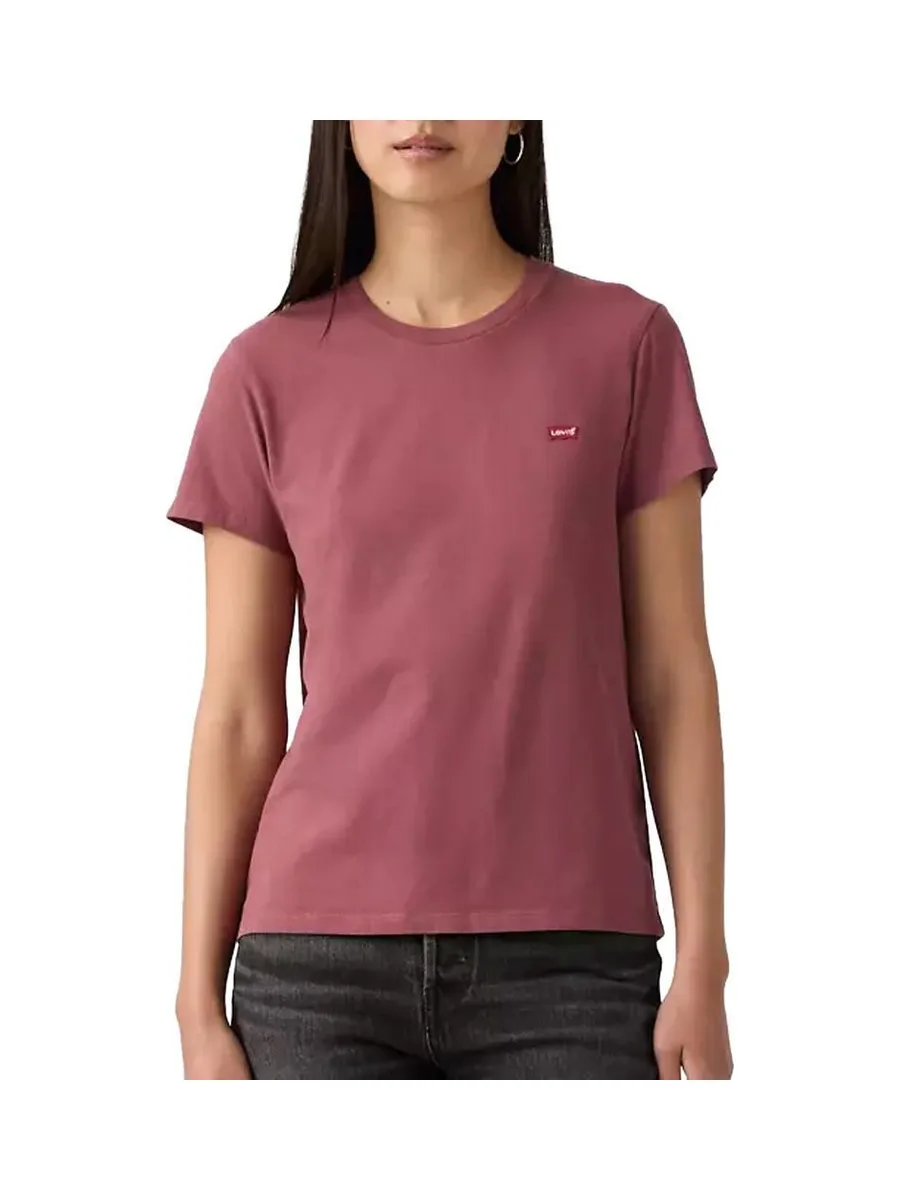 T-Shirt Bordeaux Femme Levi's Perfect 1 2