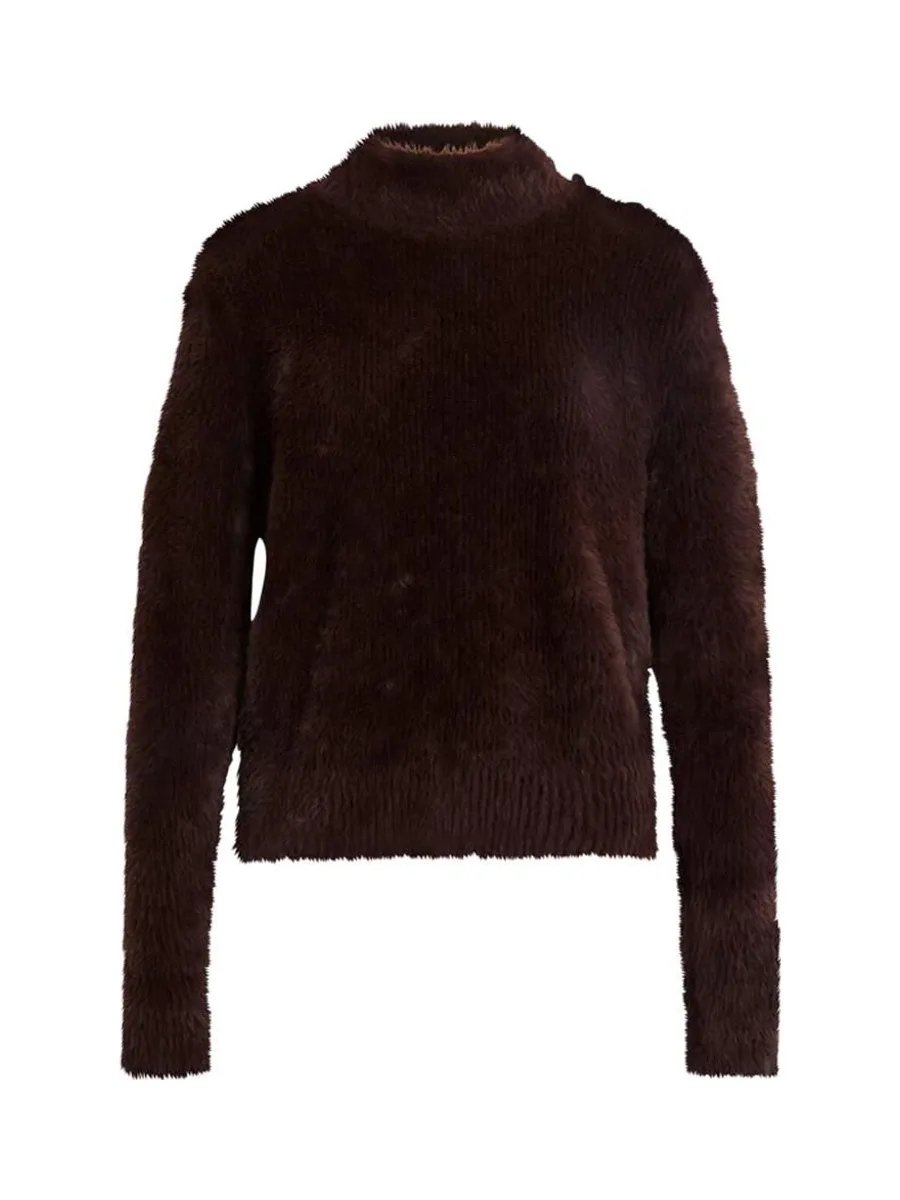 Pull Marron Femme Morgan Duveteuse 4