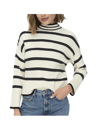 Pull Ecru/Noir Femme Only Libi 1