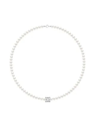 Collier Véritables Perles d'Eau Douce Semi-Rondes 5-6 mm — Argent 925 Millièmes — 42 cm 3