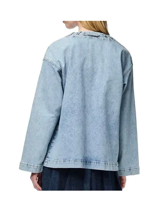 Veste en Jean Bleu Femme Pieces Fenda 2
