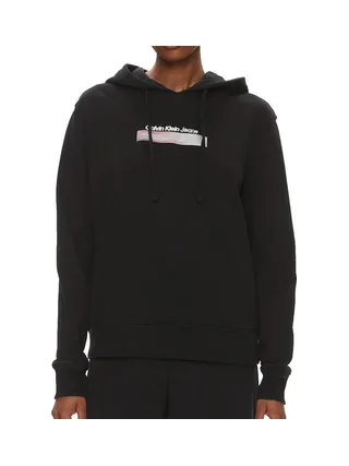 Sweat Noir Femme Calvin Klein Jeans Diffused Box 1