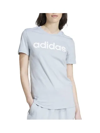 T-Shirt Bleu Femme Adidas Lins 1