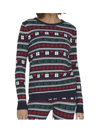 Pull de Noël Marine/Rouge Femme Only Xmas 1