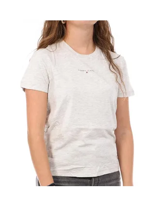 T-Shirt Gris Clair Femme Tommy Hilfiger Linear 1