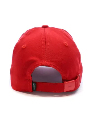 Casquette Rouge Mixte Lacoste Twill Big Croch 3