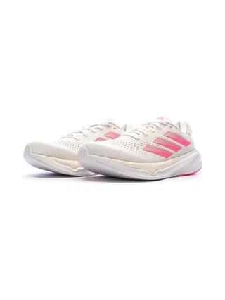 Baskets Blanches/Roses Femme Adidas Stride 6