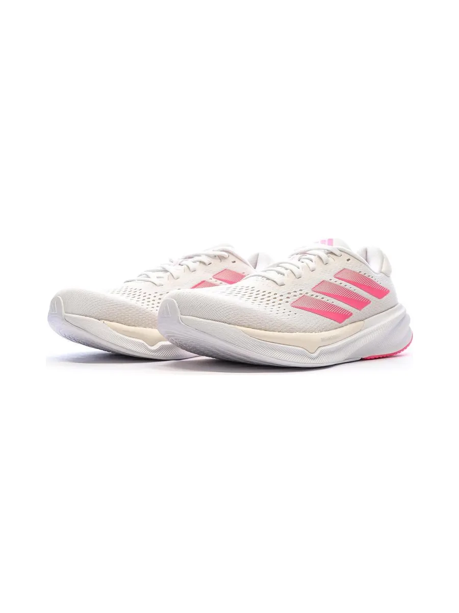 Baskets Blanches/Roses Femme Adidas Stride 6