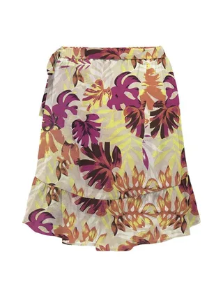 Jupe Jaune/Rose Femme Only Onlnova Life Merle 2
