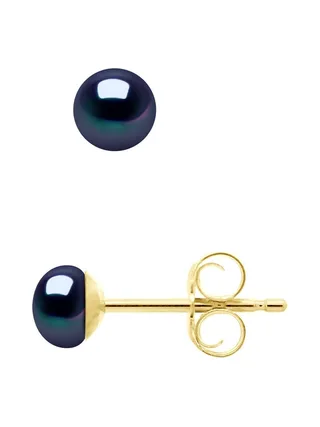 Boucles d'Oreilles Véritables Perles de Culture d'Eau Douce Boutons 4-5 mm — Vermeil 1