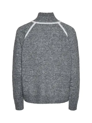 Pull Gris/Blanc Femme Pieces Lola 2