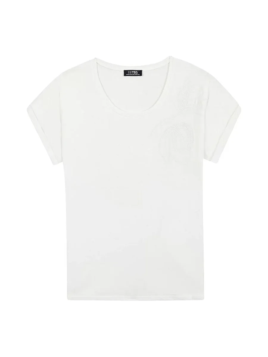 T-Shirt Blanc Femme TBS ZILDOTEE 2