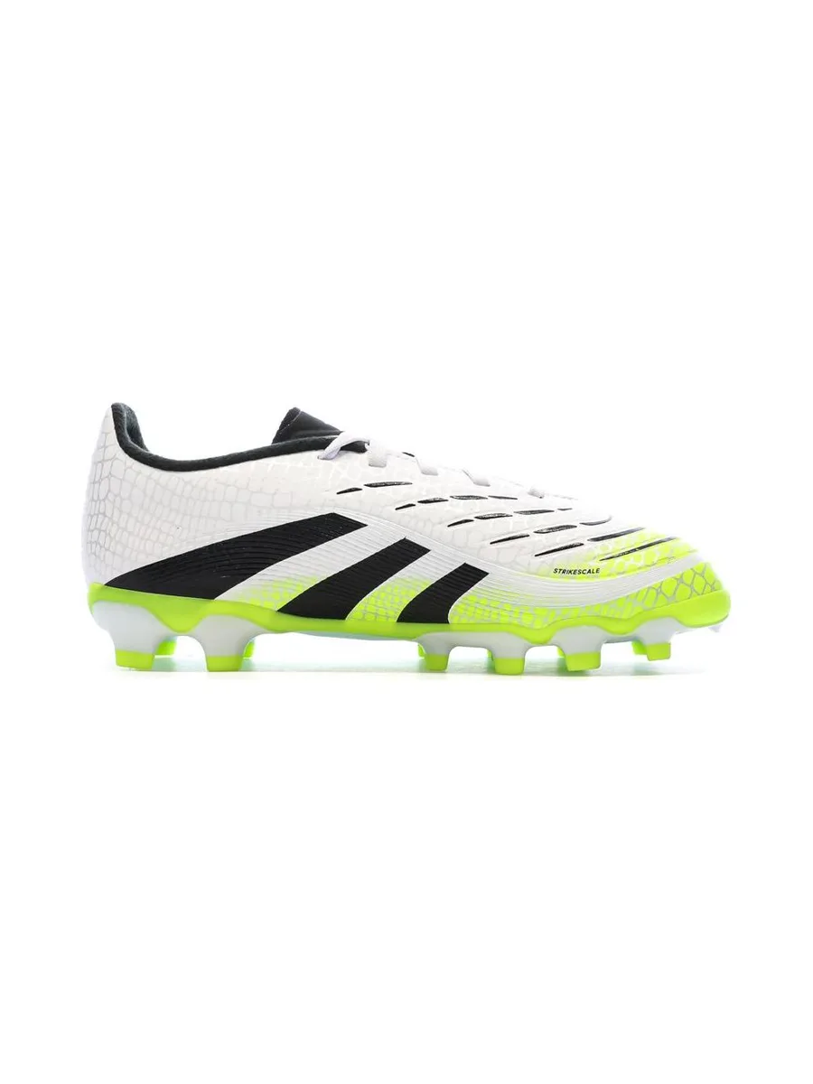 Chaussures de Foot Blanc/Noir/Jaune Junior Adidas Predator League MG 3