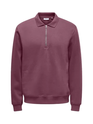 Sweat 1/2 Bordeaux Homme Only & Sons Abbott 3