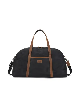 BOB - Sac de voyage en cuir véritable et toile enduite - Bleu 25
