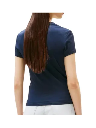 T-shirt Marine Femme Tommy Hilfiger Slim Linear DW0DW21164 2