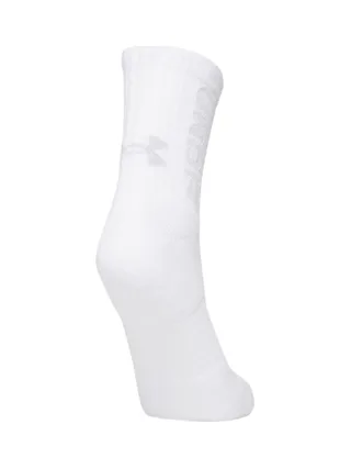 X3 Paires de Chaussettes Blanches Homme Under Armour Mid-crew 2