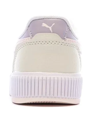 Basket Blanches/Mauves/Jaunes Fille Puma Carina Mia 3