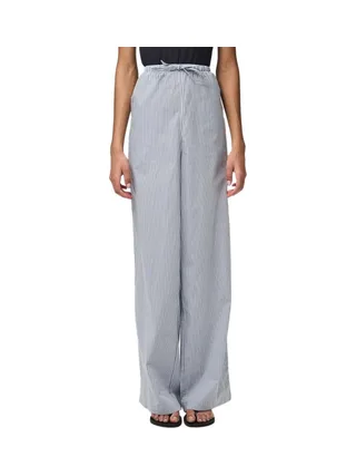 Pantalon fluide Bleu/Marron Femme Pieces Feline 1
