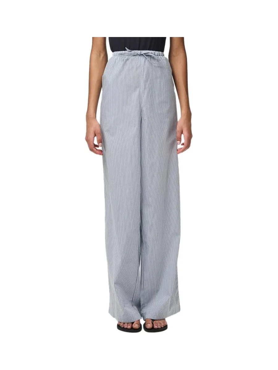 Pantalon fluide Bleu/Marron Femme Pieces Feline 1