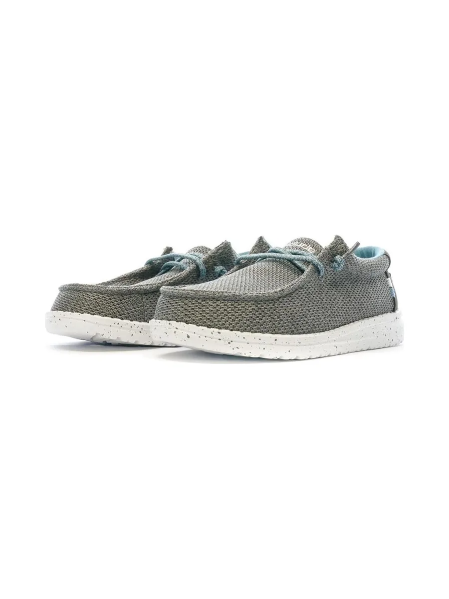 Chaussures Grise/Bleu Garçon Hey Dude Wally Youth 6