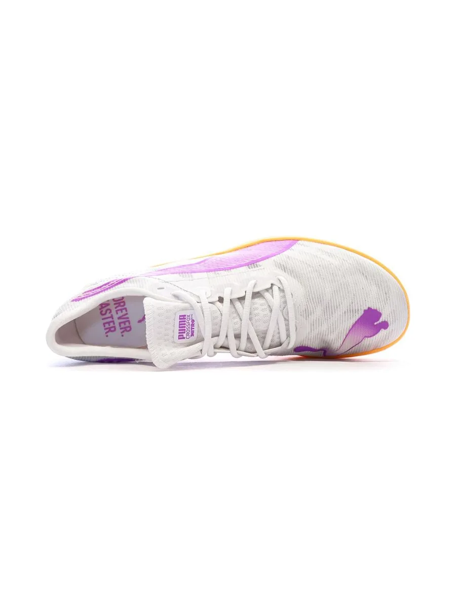 Chaussures Athlétisme Blanc/Rose Mixte Puma Crossfox Nitro Elite 5