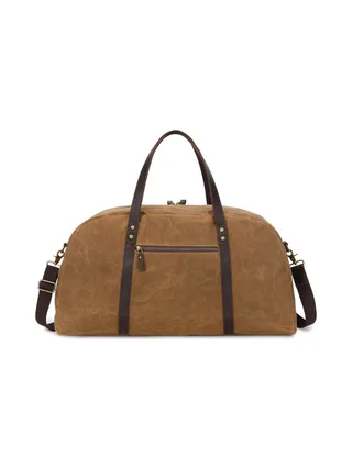 BOB - Sac de voyage en cuir véritable et toile enduite - Bleu 12