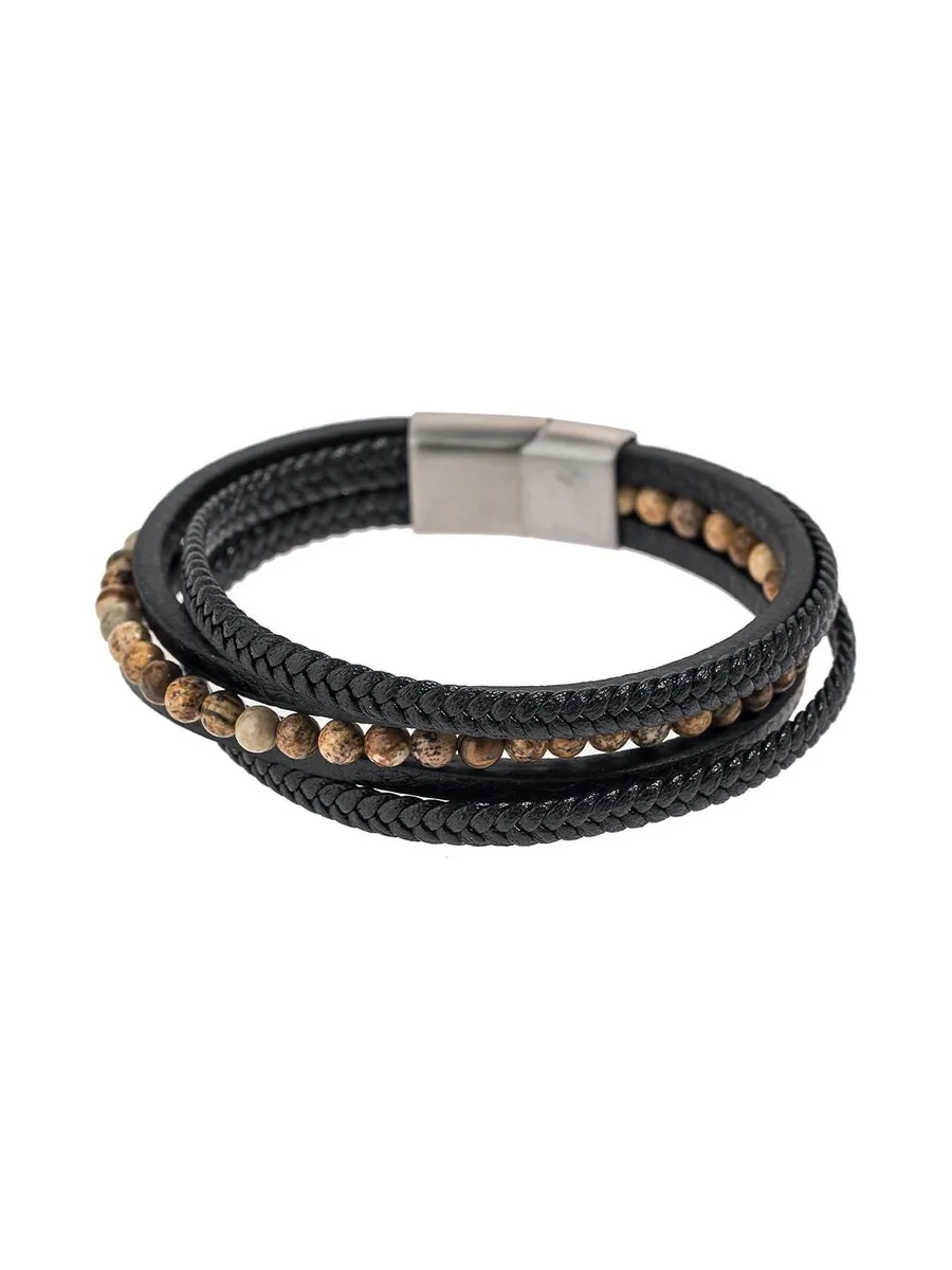 Bracelet Noir Homme Geographical Norway 315104 2