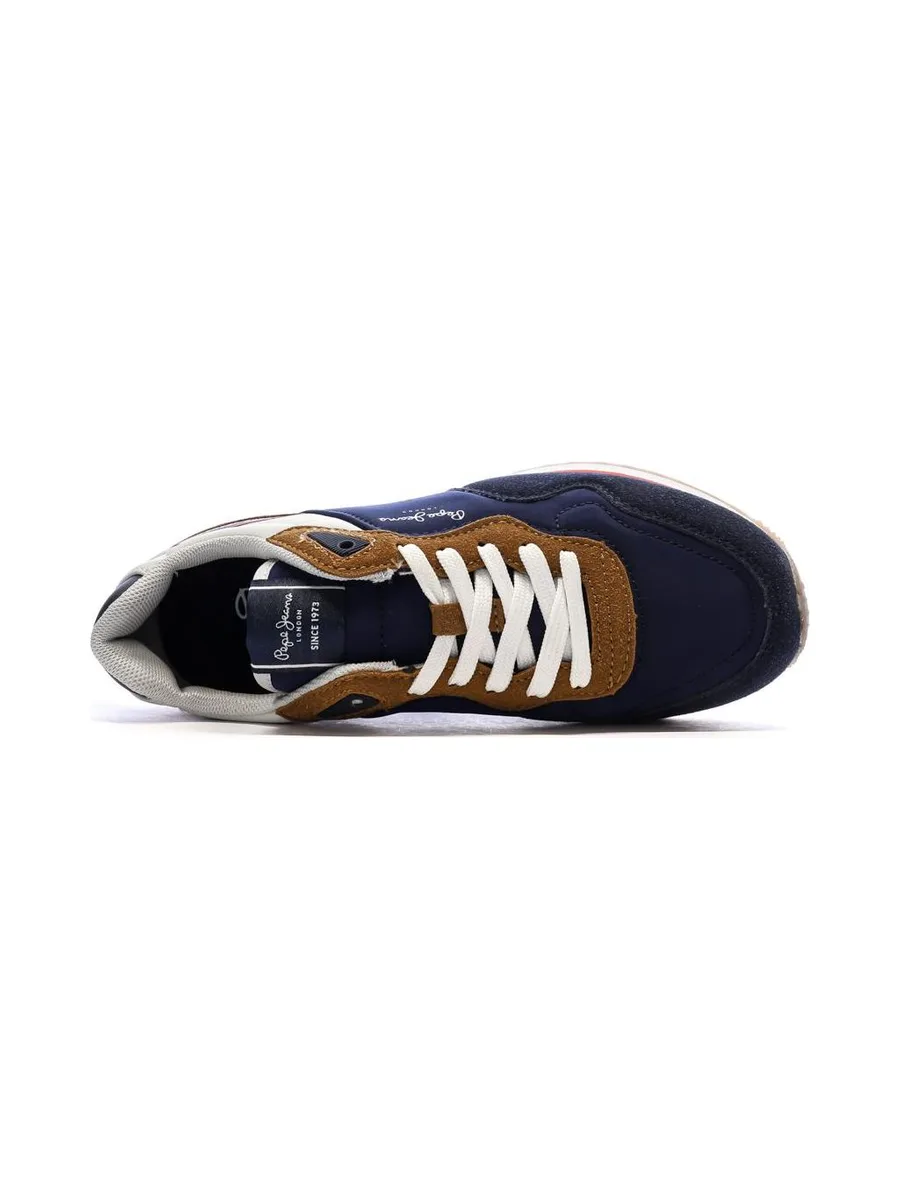 Baskets Marine/Camel/Jaune Homme Pepe jeans London 5