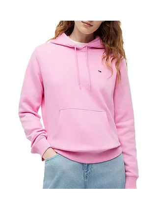 Sweat à Capuche Rose Vif Femme Tommy Hilfiger Flag 1