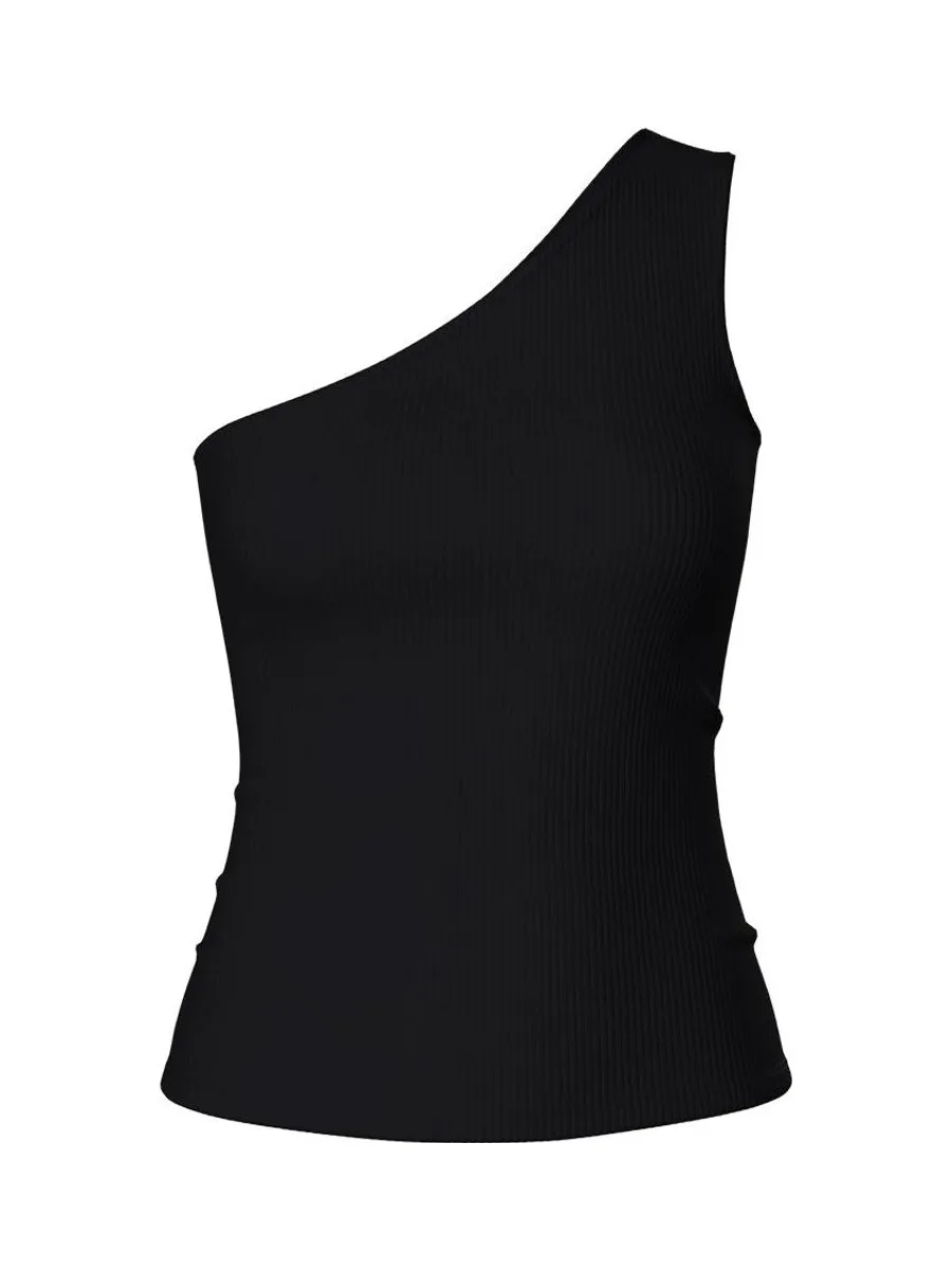 T-Shirt Noir Femme Pieces Cruka 3