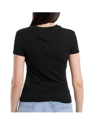 T-shirt Noir Femme Tommy Hilfiger Tjw Slim Tonal Linea 2